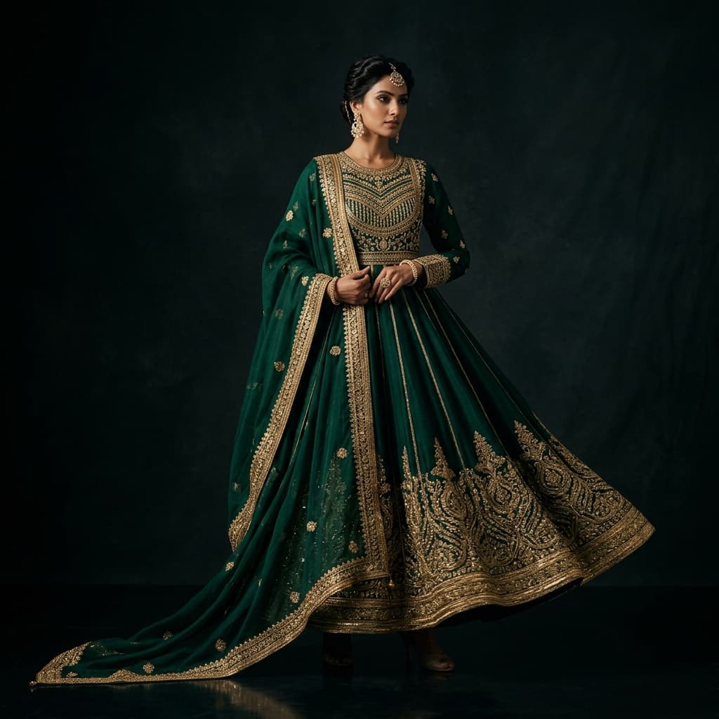 Premium Anarkali Dress — Handcrafted Indian Ethnic Wear