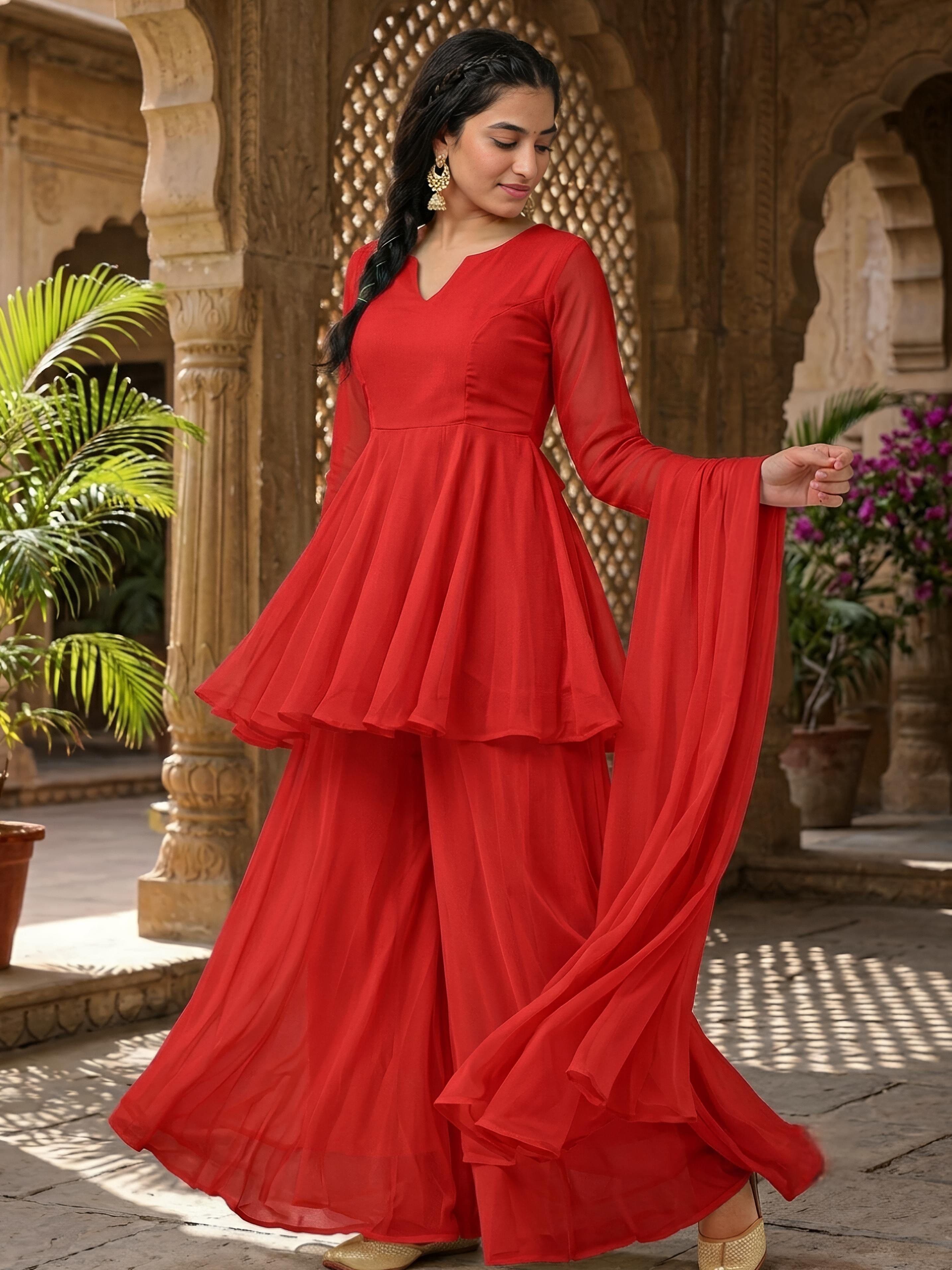 The Payalumstyle Graceful Peplum & Palazzo Set